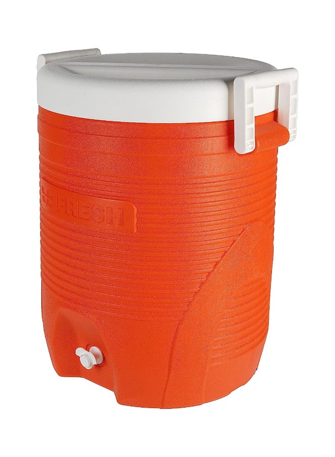 Fresh Beverage Cooler With Two Handle Orange/White 42Liters - Image 2