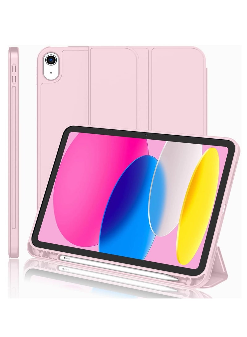 MIGOFAST iPad 10th Generation Case 2022 10.9 Inch with Pencil Holder Trifold Stand Smart Case with Soft TPU Back Auto Wake Sleep - Image 1