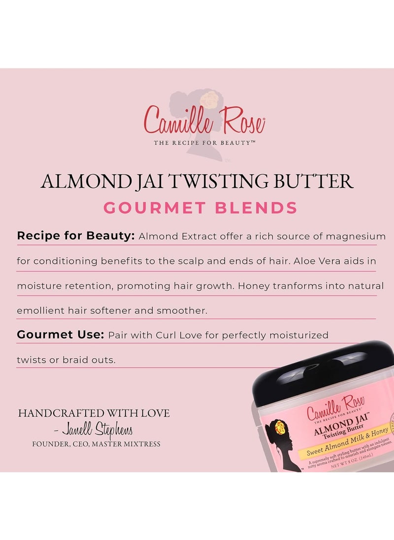 Camille Rose Naturals - Camille Rose Almond Gay Twist Styling Butter, with Aloe Vera and Honey, to soften and moisturize hair, for all hair types, 8 oz 240 ml - Image 1