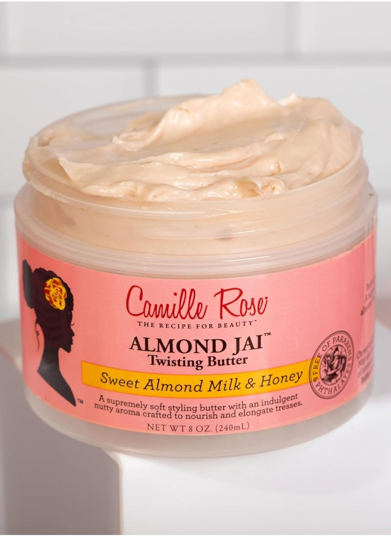 Camille Rose Naturals - Camille Rose Almond Gay Twist Styling Butter, with Aloe Vera and Honey, to soften and moisturize hair, for all hair types, 8 oz 240 ml - Image 1