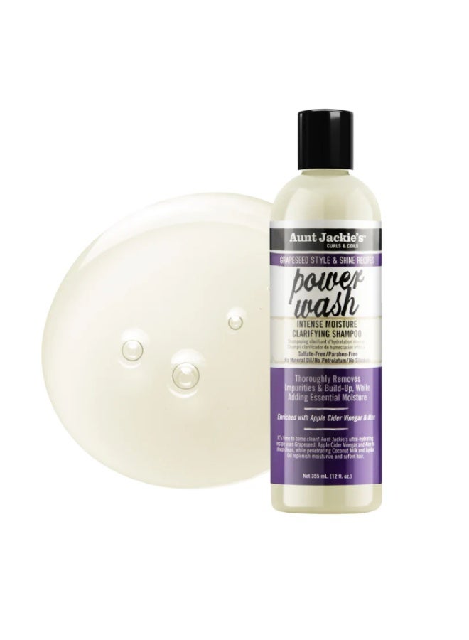 Aunt Jackie's Power Wash Intense Moisture Clarifying Shampoo 355ml - Image 5