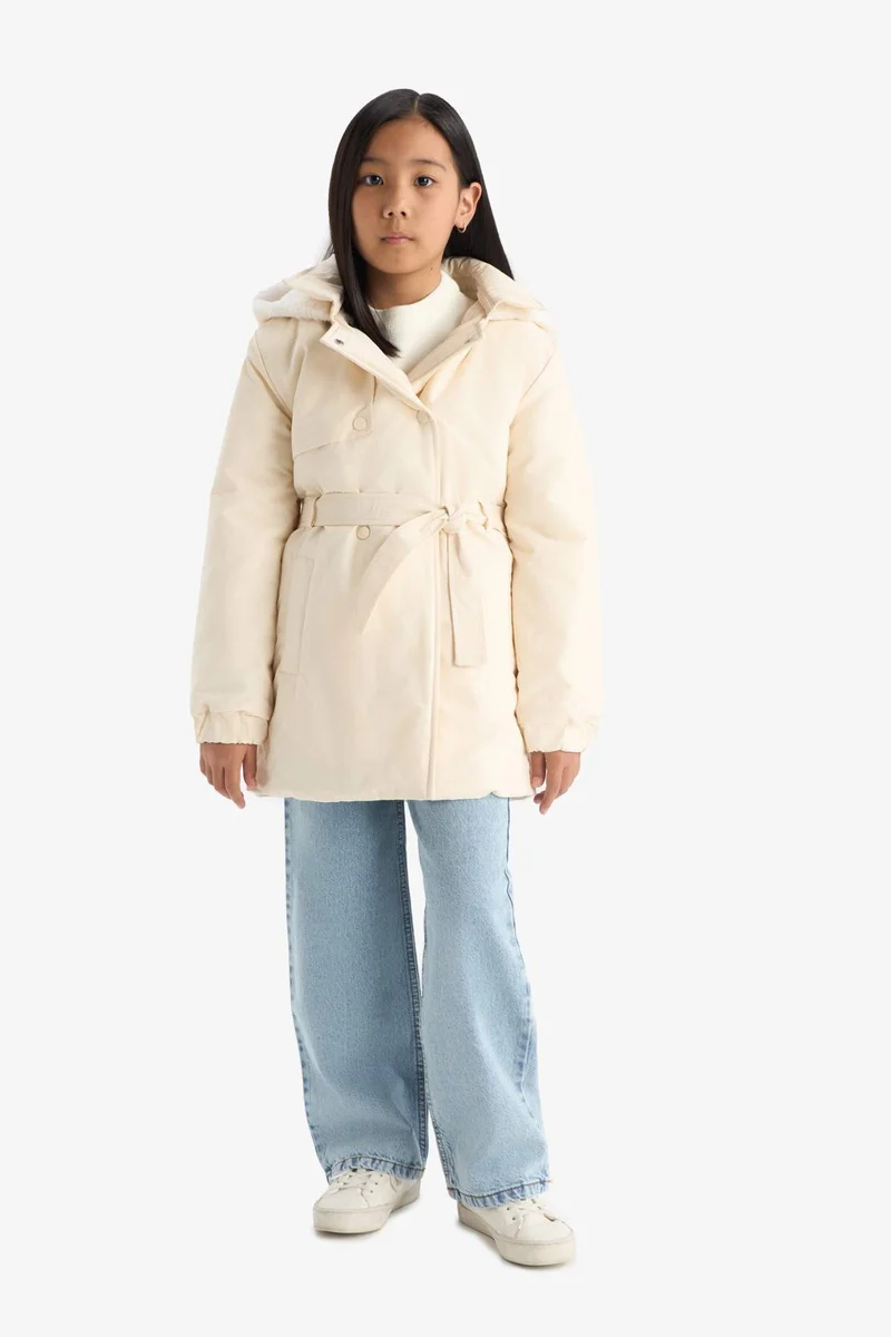 ديفاكتو Girl Hooded Water Repellent Raincoat
