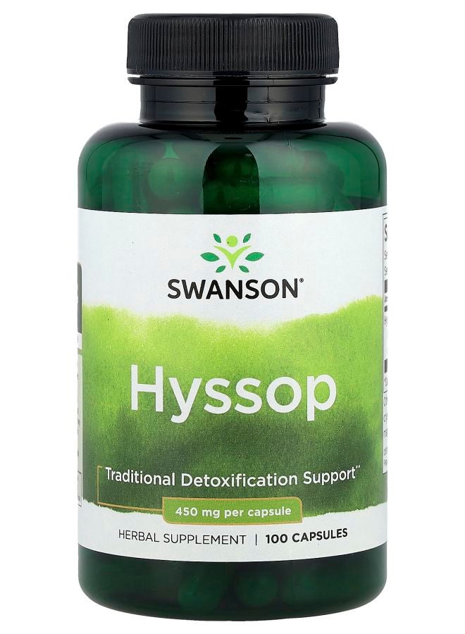 SWANSON Hyssop  450 mg 100 Capsules - Image 1