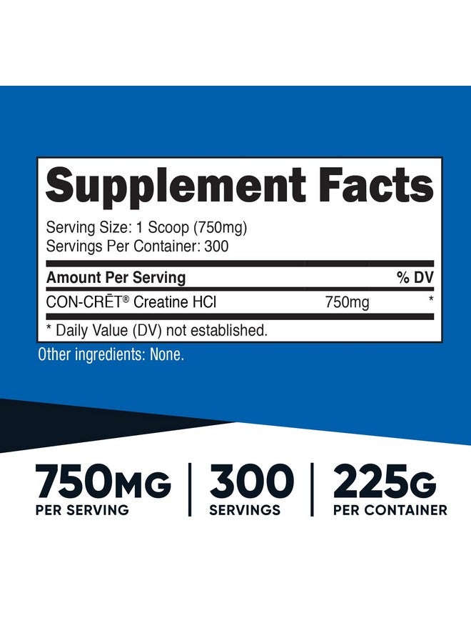 Nutricost Nutricost Creatine HCl Powder (8 OZ) - Made with CON-CRET Creatine, 300 Servings  - Image 2