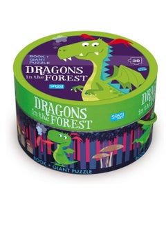 Sassi Sassi Book And Giant Puzzle Round Box Dragons In The Forest 