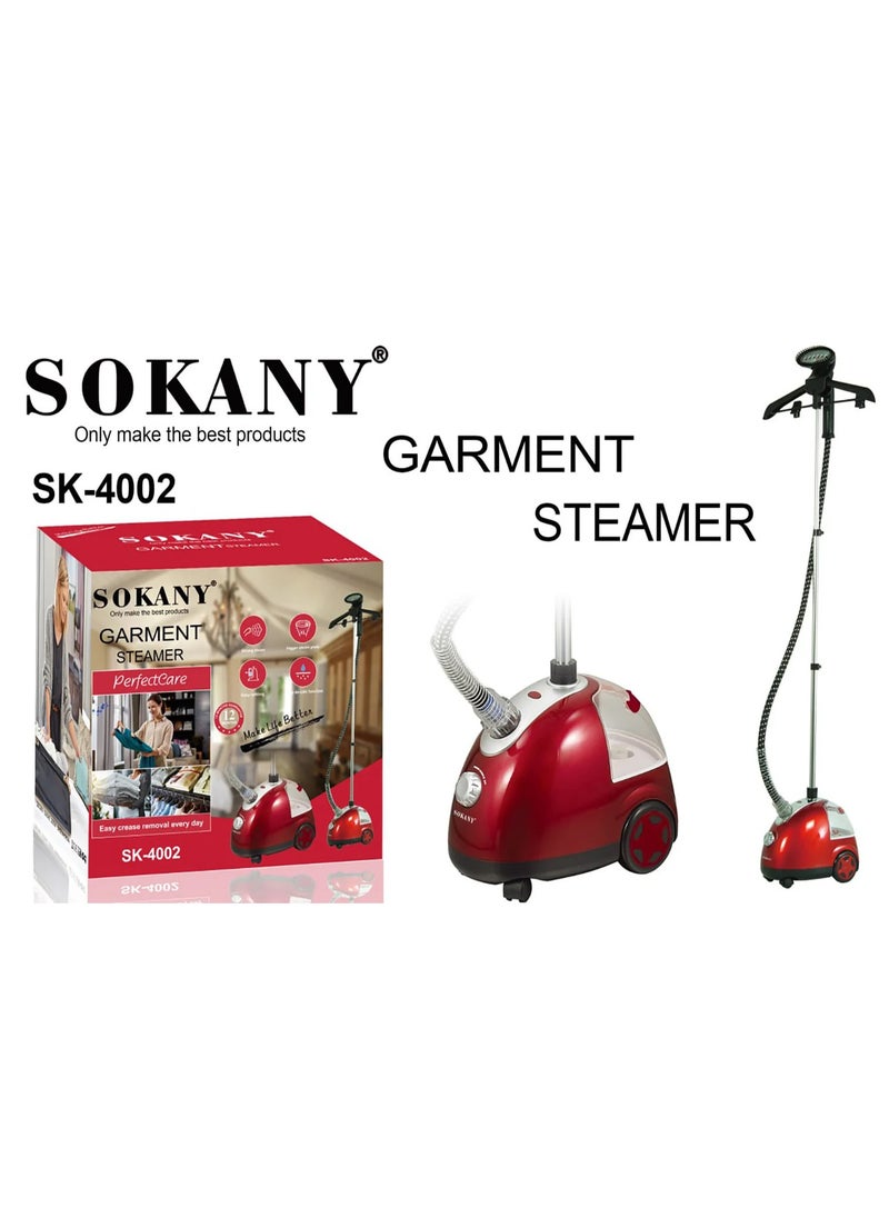 sokany Steamer for Clothes Standing, Foldable Garment Steamer, with Adjustable Ironing Board, Pole Hanger and Detachable Tank, Powerful Fabric Steamer Iron, Perfect for Household, 2000W  - Image 1