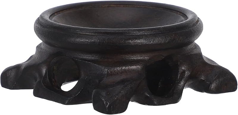 حامل عرض كرة بلورية خشبي قاعدة تمثال للديكور المنزلي والحفلات - Image 2