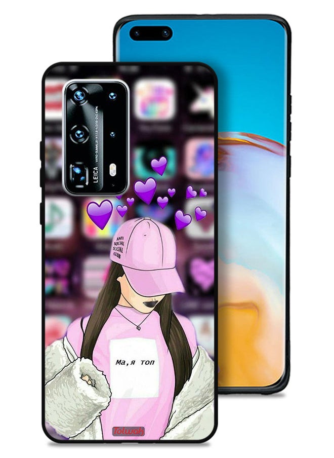 Tolwak Huawei P40 Pro Plus 5G Protective Case Cover Anti Social Club  - Image 1