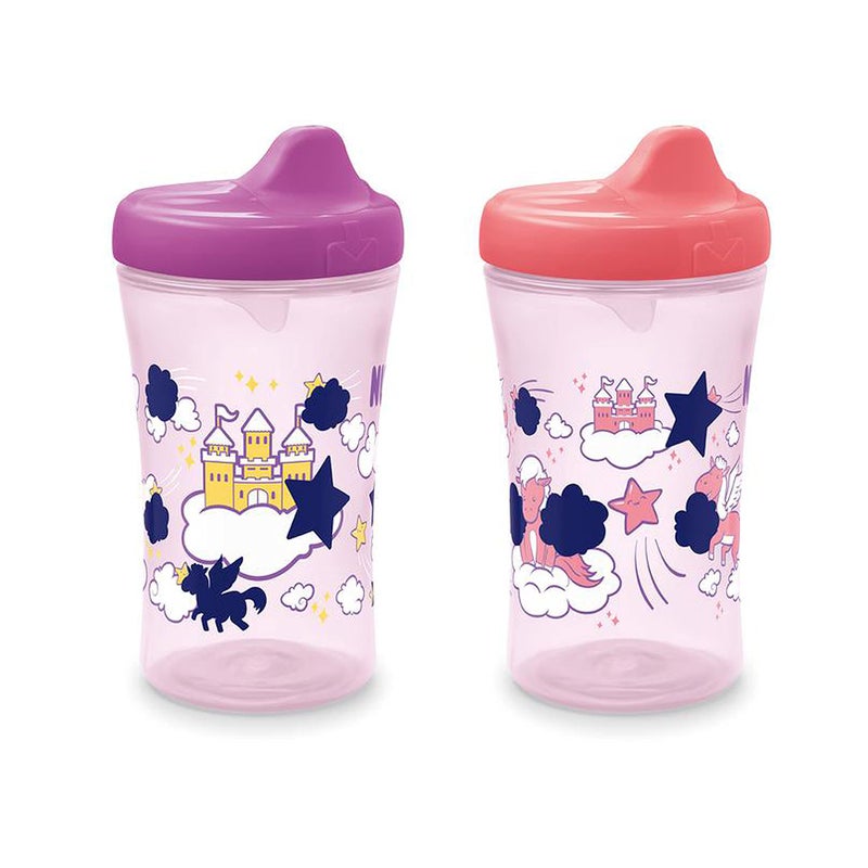 NUK Hide n Seek Hard Spout Cup Sippy Cup with ColorChanging Designs 2 Count Pack of 1