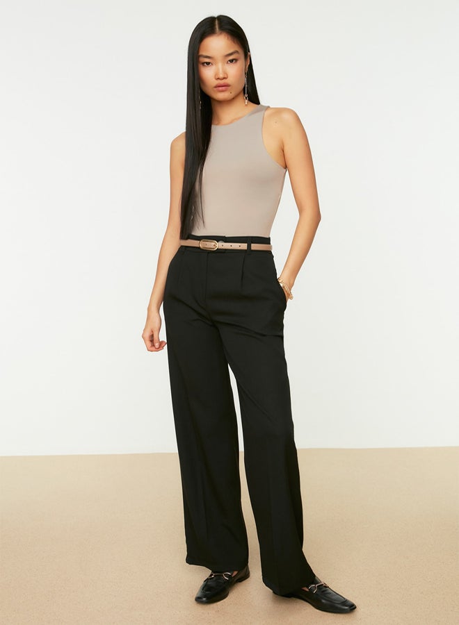 trendyol Mink Halter Neck Body-Smoothing Flexible Bottom Snap Knitted Bodysuit  - Image 5
