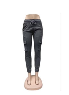 SIRG Six Pockets Long Cargo Pants.Elasticated Waist.Elasticated Hem.Spandex Fabrics.Useable for Unisex.  - Image 1