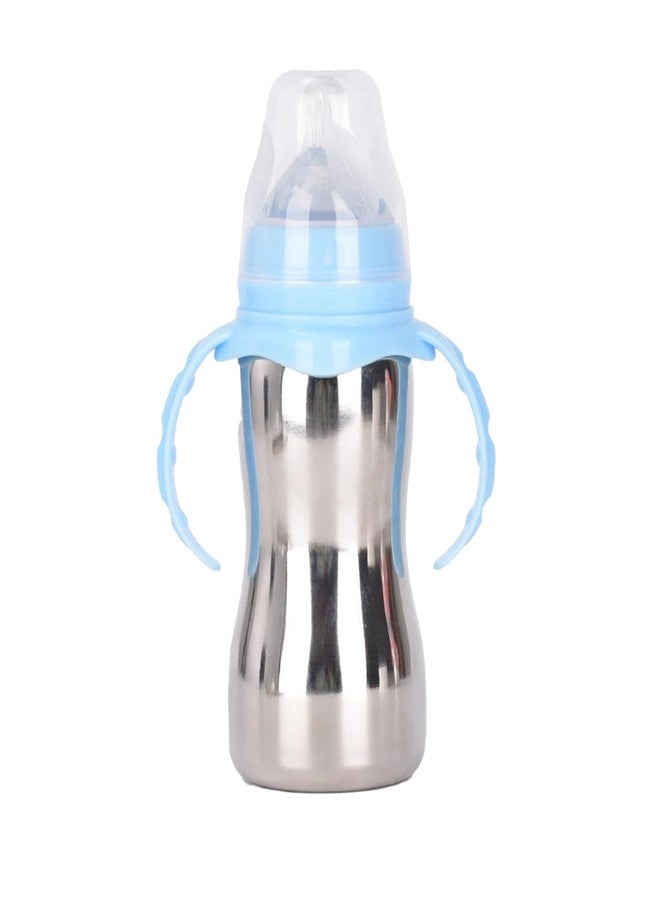 FIMALIA Steel Feeding Bottle Baby Pink,Blue| Stainless Steel Infant Bottle | Milk & Formula Feeding, BPA-Free, Durable (1 pc Multicolor) - Image 1