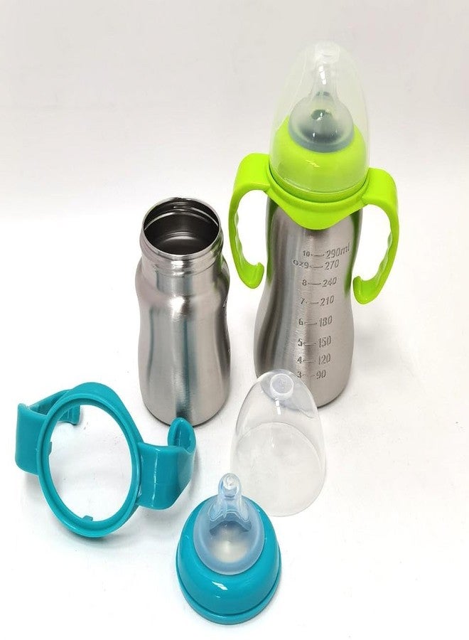FIMALIA Steel Feeding Bottle Baby Pink,Blue| Stainless Steel Infant Bottle | Milk & Formula Feeding, BPA-Free, Durable (1 pc Multicolor) - Image 3