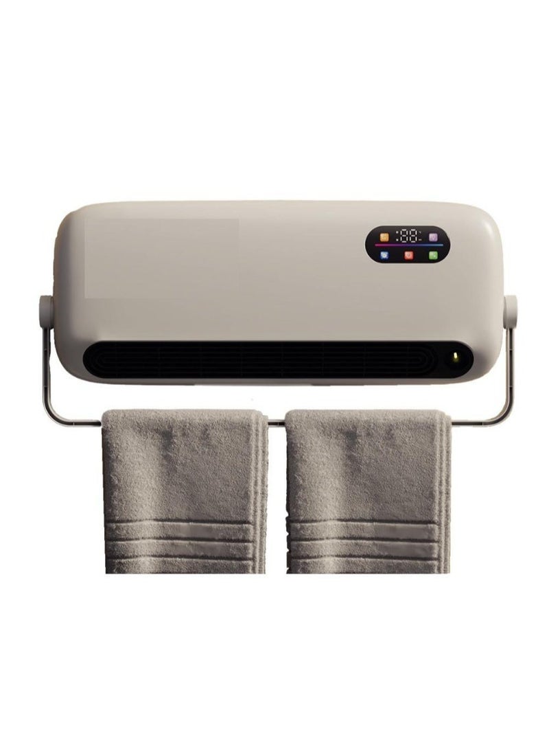 Denx Wall Mounted Heater DX2635 with Towel Bar, Fast Heating 2 Heat Settings, 3-Hour Timer, Overheat Protection, Portable Design, Touch Control Panel - Image 1