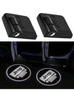General 2 PCS Compatible with Jeep Car Door Lights Logo Projector Universal Wireless Car Door Led Projector Lights, Upgraded Car Door Welcome Logo Projector Lights for All Car Models  - Image 1