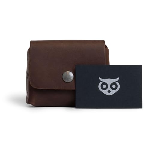 Hide & Drink, Thick Leather Riveted Horizontal Waist Wallet, Holds Up to 12 Cards Plus Folded Bills Coin Holder Organizer, Handmade, Bourbon Brown - Image 5