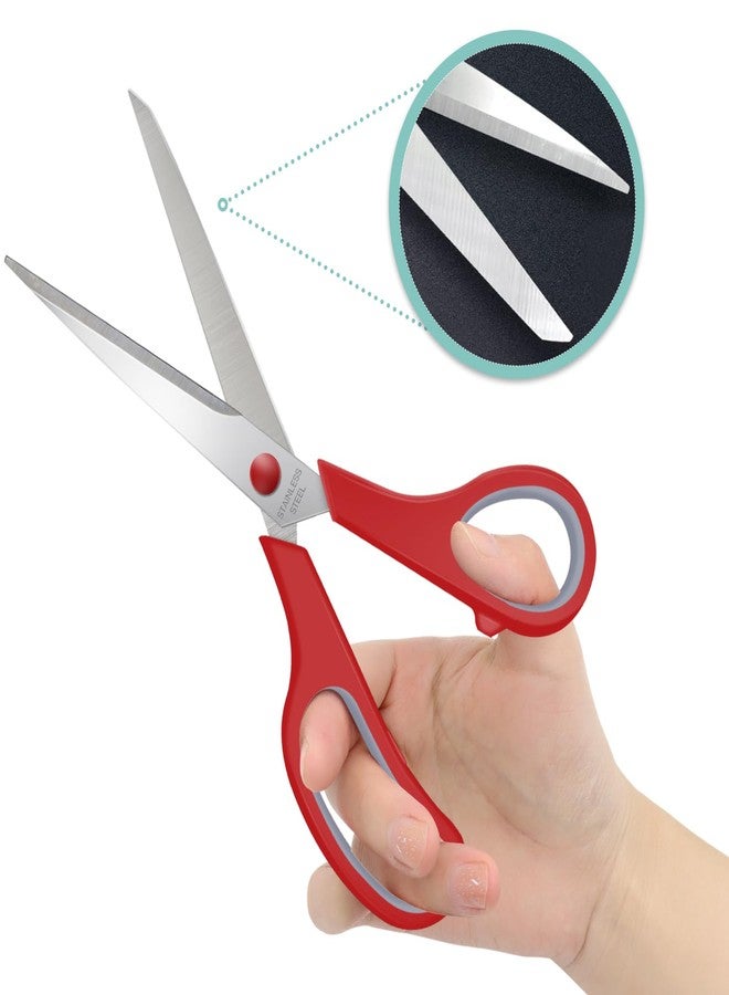 Xnluothsk 3 Packs 8" Sewing Craft Scissors Bulk,Multipurpose Heavy Duty Sharp Paper Scissors,All Purpose Stainless Steel Scissors for Home Office Student Teacher Supplies - Image 4