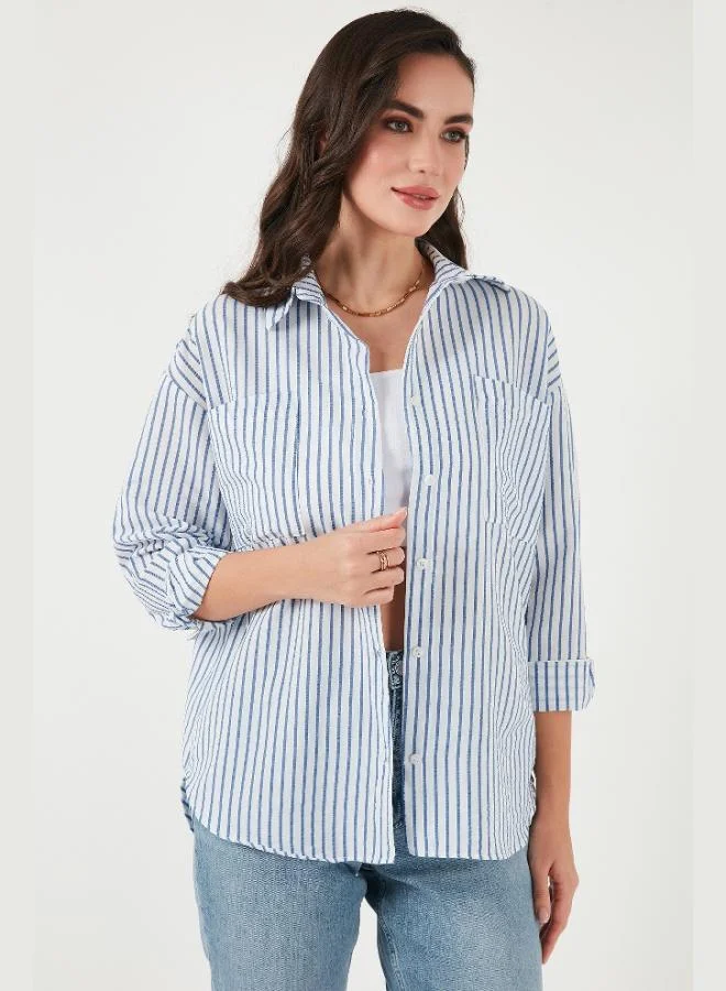 Lela Lela Regular Fit Long Sleeve Striped Shirt Women's SHIRT 6772875