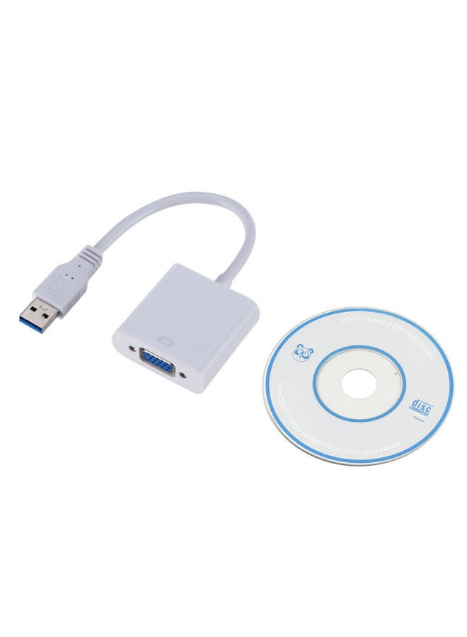 Usb3.0 To Vga Adapter Cable Usb3.0 To Vga External Graphics Card Supports Win7/8/10 High-definition Conversion-Color:Blue - Image 4