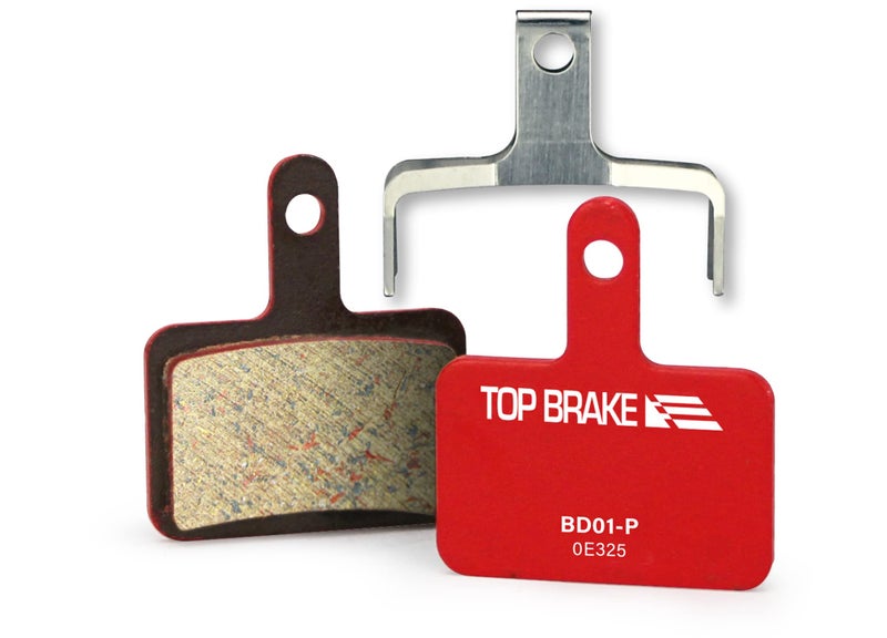 Top Brake وسادات فرامل قرصية للدراجات الهوائية من توب بريك، متوافقة مع شيمانو ديور M515 M525 TRP هايلكس تيكترو أوريون | دراجات جبلية، دراجات داونهيل، دراجات تريل | مركب سيراميك، خيار كاتم للصوت، إصدار عالي الأداء، أحمر - Image 1