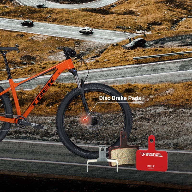 Top Brake وسادات فرامل قرصية للدراجات الهوائية من توب بريك، متوافقة مع شيمانو ديور M515 M525 TRP هايلكس تيكترو أوريون | دراجات جبلية، دراجات داونهيل، دراجات تريل | مركب سيراميك، خيار كاتم للصوت، إصدار عالي الأداء، أحمر - Image 2