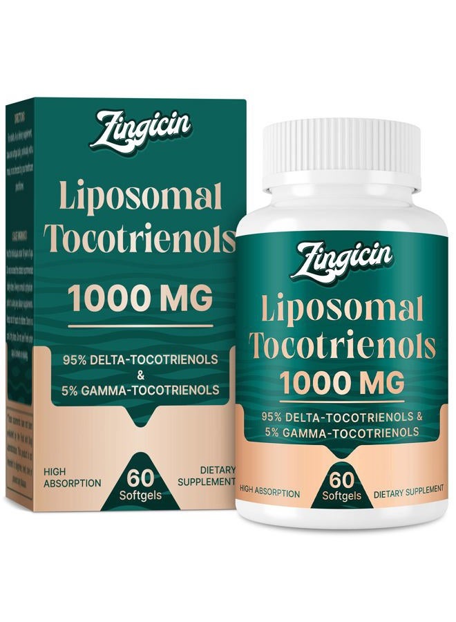 Zingicin "Vitamin E Tocotrienols Liposomal Oil Vitamin E 1000mg, Delta Tocotrienol Highly Absorbable and G - Image 1