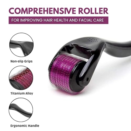 ANTIL'S Derma Roller 0.5mm for Hair & Beard Growth – 540 Titanium Micro Needles for Hair Regrowth, Beard Growth, Acne Scar Reduction & Skin Rejuvenation – Safe for Men & Women (Black) - Image 3