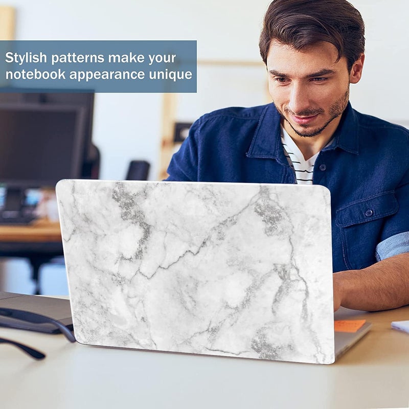 AORTDES 15 15.4 15.6 Inches Laptop Skin Sticker Universal 12.1 13 13.3 14 Inches Netbook Skin Sticker Reusable Notebook PC Personalized Art Protector Decal Cover by (White Marble) - Image 5