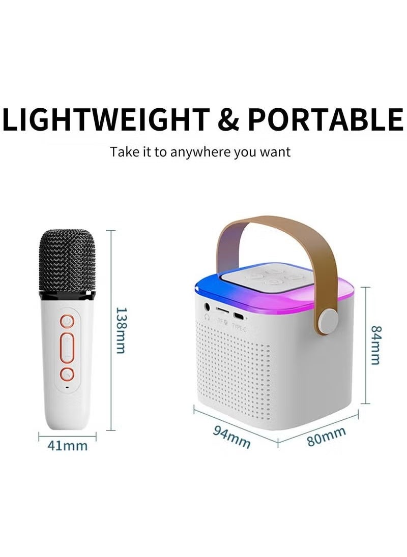 JAJEEK - Portable Bluetooth Speaker Y1 White – Compact Outdoor Karaoke Audio with High-Quality Sound – Wireless Bluetooth Connectivity – Durable & Stylish Design for Karaoke, Parties, Music on the Go – Perfect for Indoor & Outdoor Use - Image 1