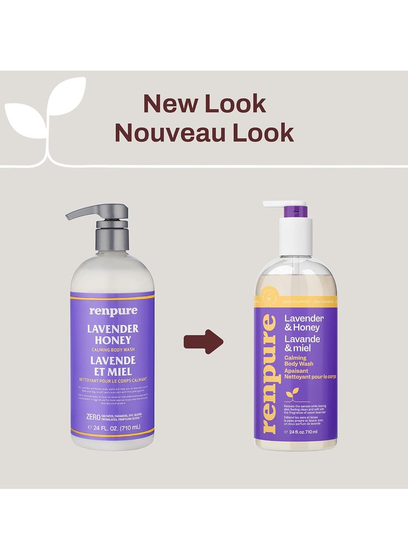 Renpure - Renpure Body Wash Lavender & Honey 24 Fl Oz - Image 1