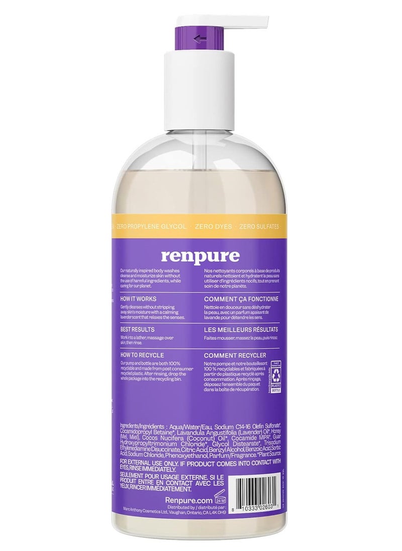 Renpure - Renpure Body Wash Lavender & Honey 24 Fl Oz - Image 1