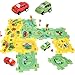 YOOYID Plastic Floor Puzzles for Kids Ages 35 with 2 Cute Vehicles Race Tracks for Kids 35 Puzzle Racer Kids Car Track Set Toys for 3 4 5 6 Year Old Boys Girls STEM Toys for Kids - Image 2