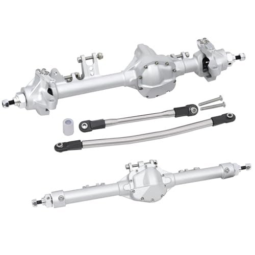 FACCNOY CNC Aluminum Front Rear Straight Axle for 110 RC Crawler Axial SCX10 II Vanquish VS410 Chassis Silver - Image 1