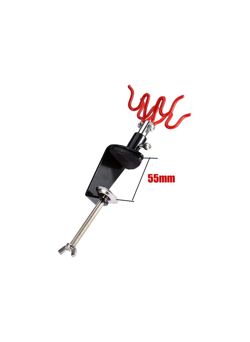GGOOT Airbrush Holder Holds Up to 2 Airbrushes Table-Mount Stand Clamp-on Station Gravity Stand 360 Degree Adjustable  - Image 3