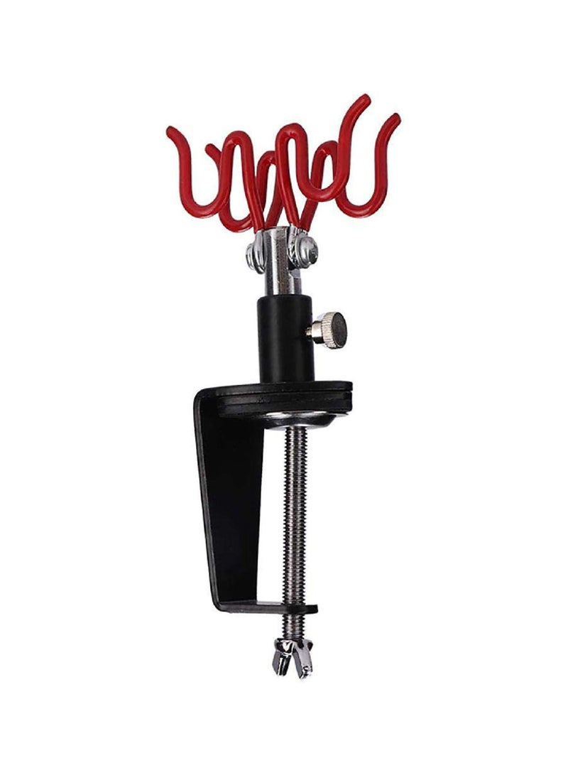 GGOOT Airbrush Holder Holds Up to 2 Airbrushes Table-Mount Stand Clamp-on Station Gravity Stand 360 Degree Adjustable  - Image 1