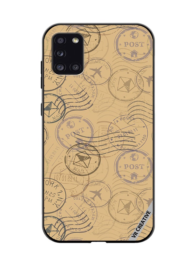 VR CREATIVE Protective Case Cover For Samsung Galaxy A31 Postal Stamps Design Multicolour - Image 1