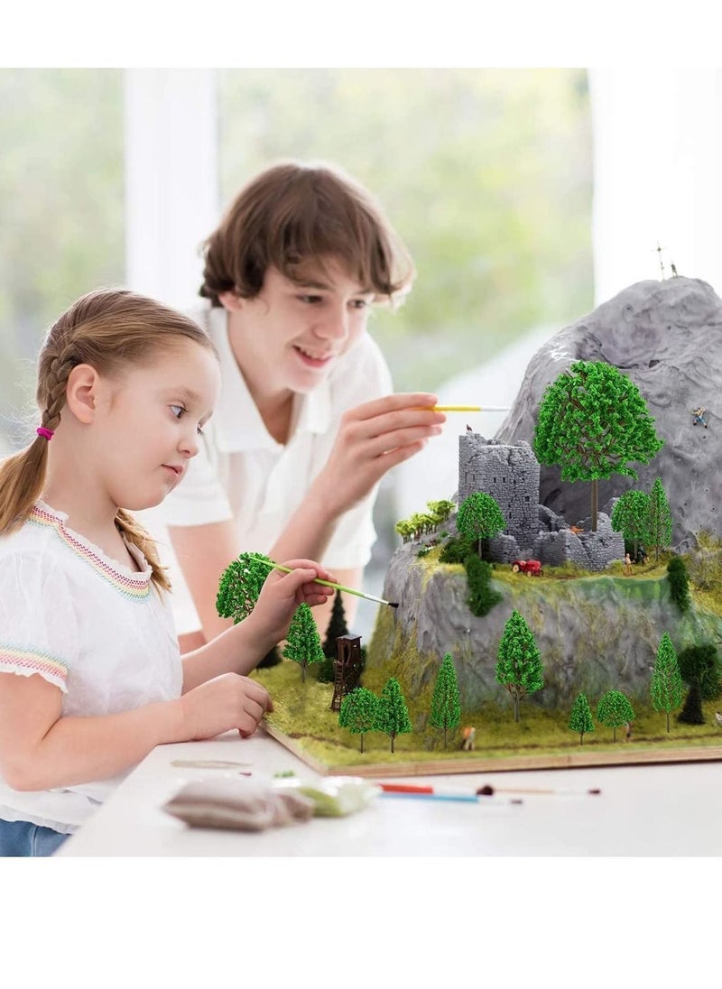 Y&D - 15 PCS Model Trees, Trees Miniature Landscape, Diorama Tree, Landscape for DIY Train Railways Scenery (4.5-8CM) - Image 1