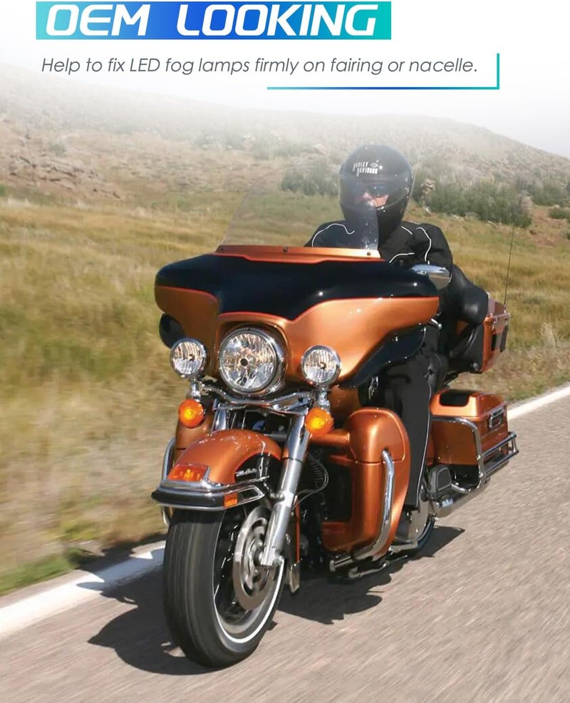 GLOBLED 4.5 Inch LED Fog Light Housing for Harley Davidson - Image 3