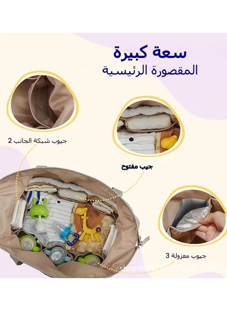 general Diaper Bag Tote, Large Capacity Travel Diaper bags, Hospital Bag for Labor Delivery, Baby Bag with Pacifier Case - Image 4