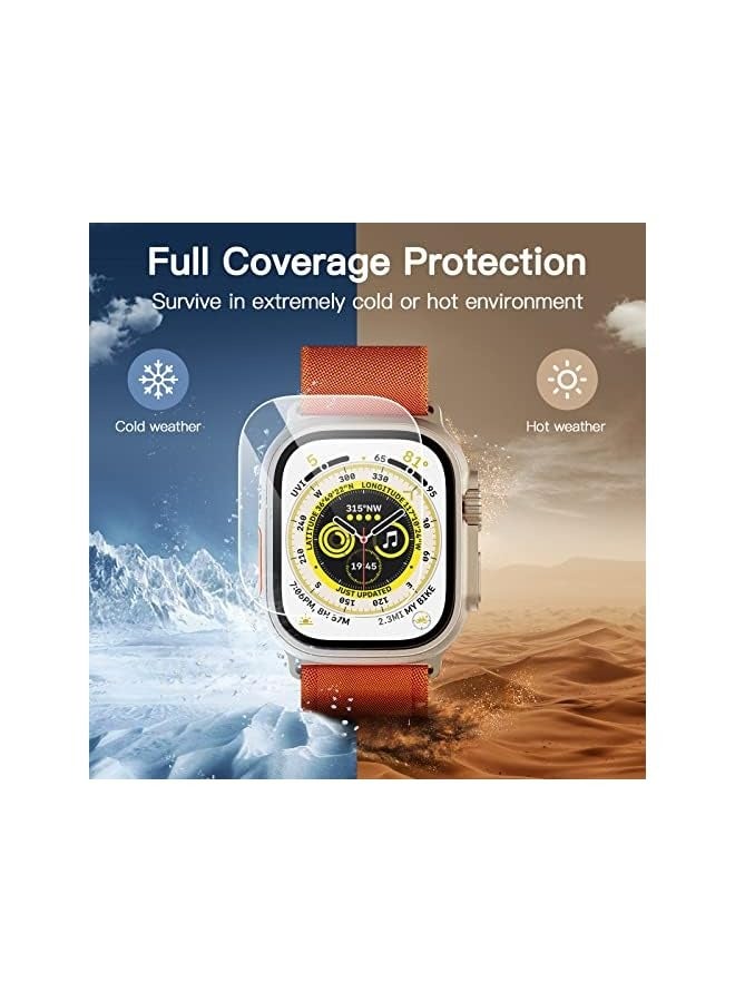JETech Screen Protector for Watch Ultra 2/1 49mm, Tempered Glass, HD Clear, 3 Pack - Image 2