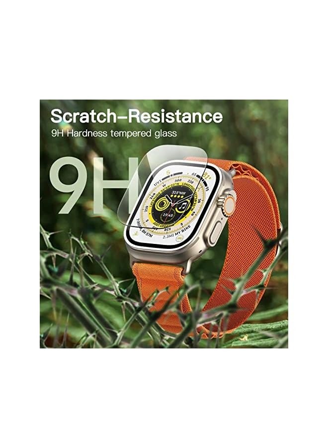 JETech Screen Protector for Watch Ultra 2/1 49mm, Tempered Glass, HD Clear, 3 Pack - Image 3
