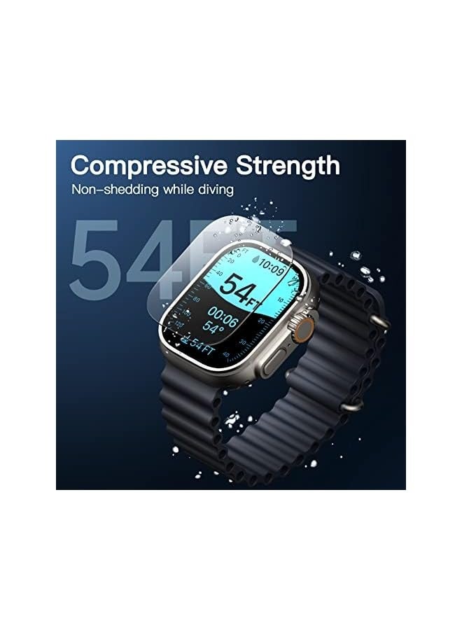 JETech Screen Protector for Watch Ultra 2/1 49mm, Tempered Glass, HD Clear, 3 Pack - Image 4