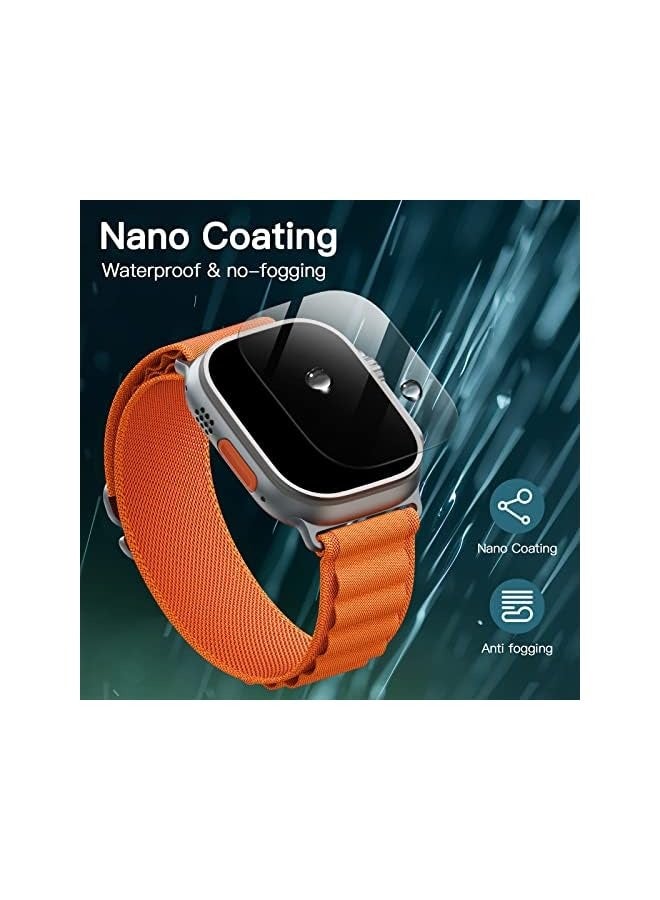 JETech Screen Protector for Watch Ultra 2/1 49mm, Tempered Glass, HD Clear, 3 Pack - Image 5
