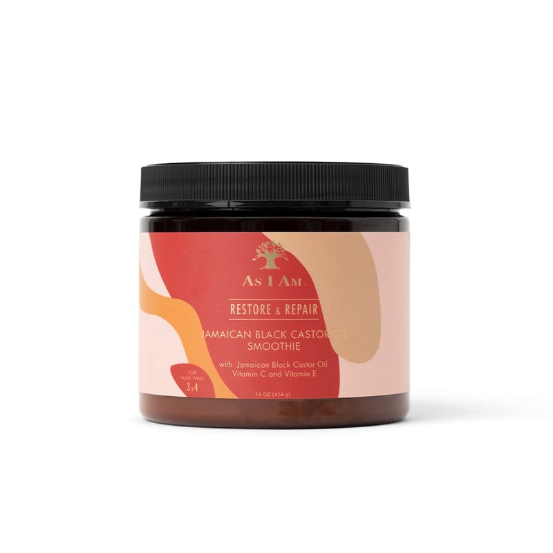 As I Am Jamaican Black Castor Oil Smoothie 16 oz - with Ceramide, Vitamin C & E - Enhanced Curl Definition - Lightweight - Strong Hold - Flake Free - Reduces Breakage & Tangles - Image 1
