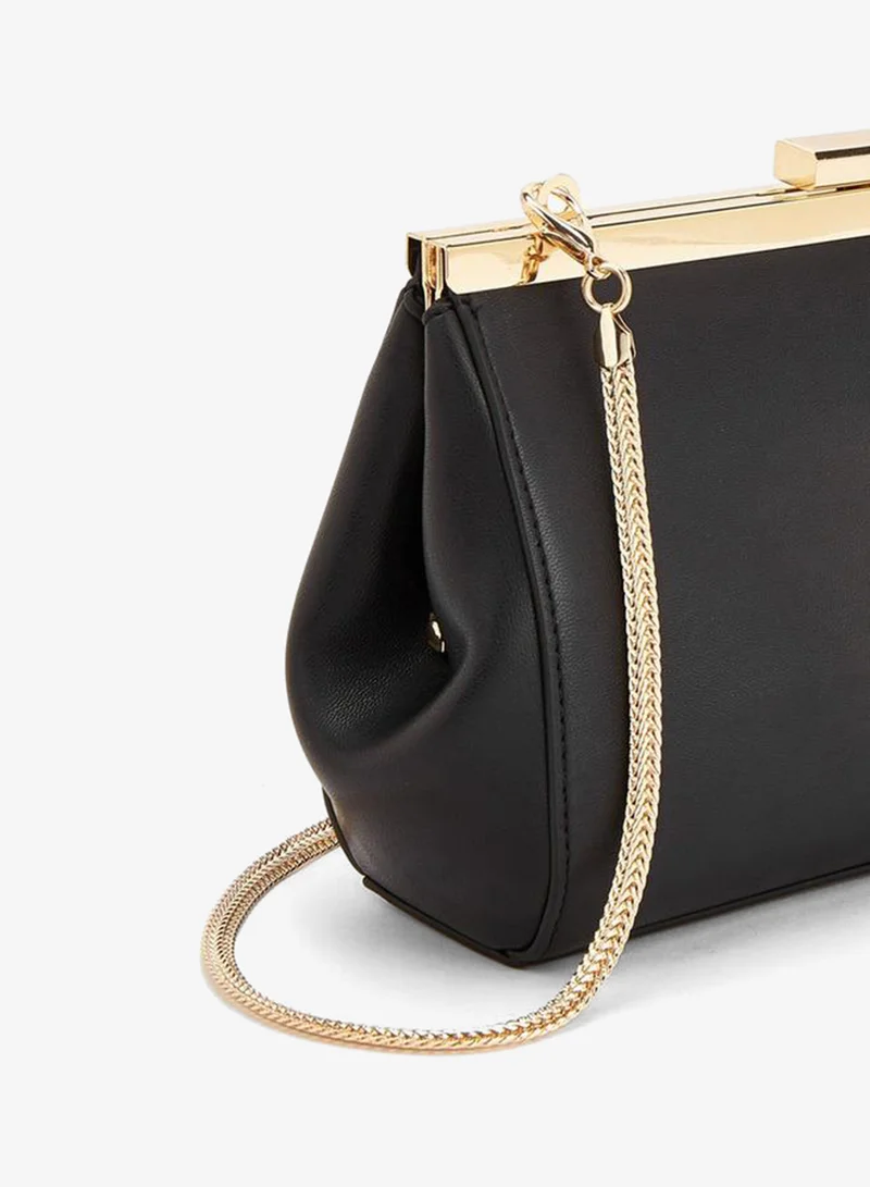 Celeste BLACK Animal Print Crossbody Bag With Detachable Chain Strap for Women | Best Price UAE