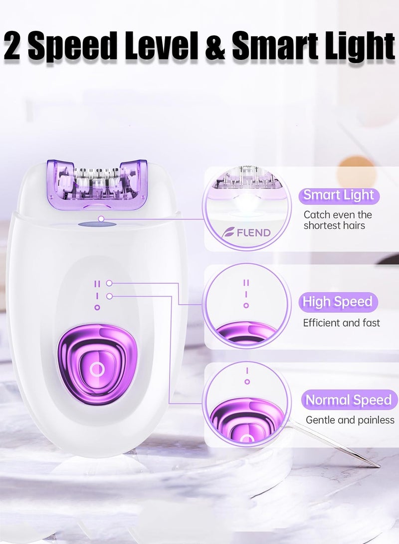 هيروكس آلة إزالة الشعر للسيدات، ماكينة إزالة الشعر القابلة لإعادة الشحن، سرعتان، ماكينة إزالة شعر الجسم، ماكينة حلاقة كهربائية للنساء - Image 3