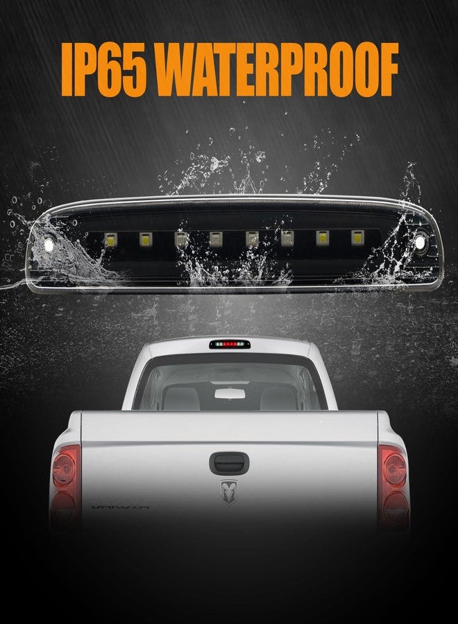 Cxdar مصباح الفرامل الثالث LED من Cxdar لسيارات دودج داكوتا موديلات 1997-2007، مجموعة مصابيح الفرامل الخلفية العلوية لسيارات داكوتا موديلات 97-07، مصباح توقف مقاوم للماء في منتصف كابينة الشحن - Image 5