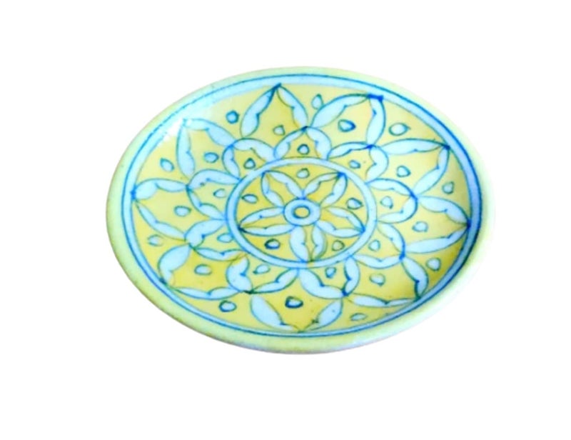 Craft Park Jaipur Blue Pottery Decorative Wall Hanging Handmade Plate 12 cm x 12 cm x 3 cmPLATECFP34 - Image 2