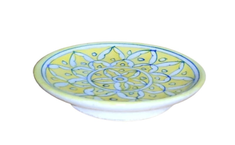 Craft Park Jaipur Blue Pottery Decorative Wall Hanging Handmade Plate 12 cm x 12 cm x 3 cmPLATECFP34 - Image 3
