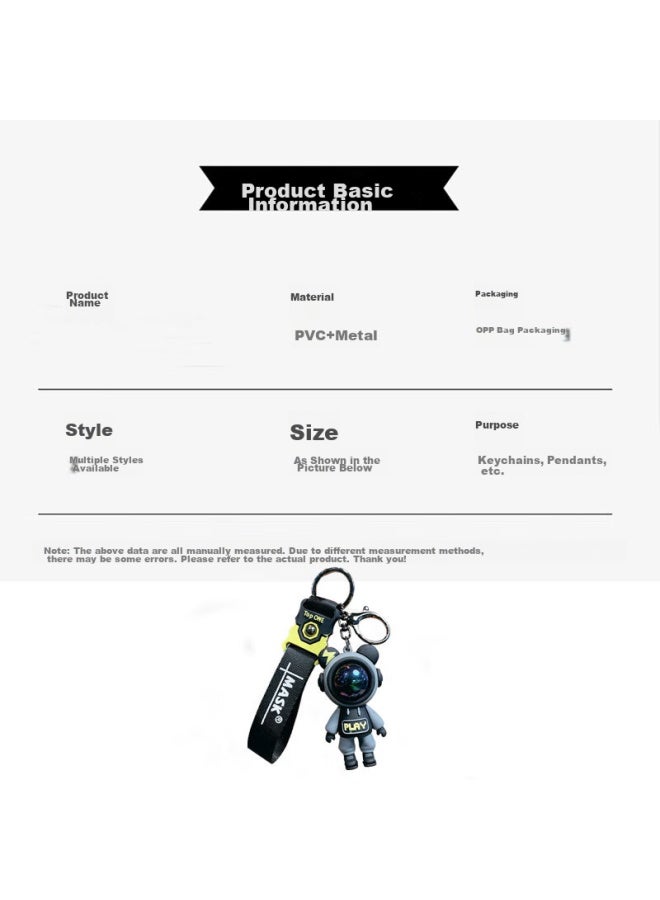Dipple Dipuer, Cartoon Creative Doll Play Lightning Bear Couple Bag Charm, Creative Car Keychain, Small Gift - Image 2